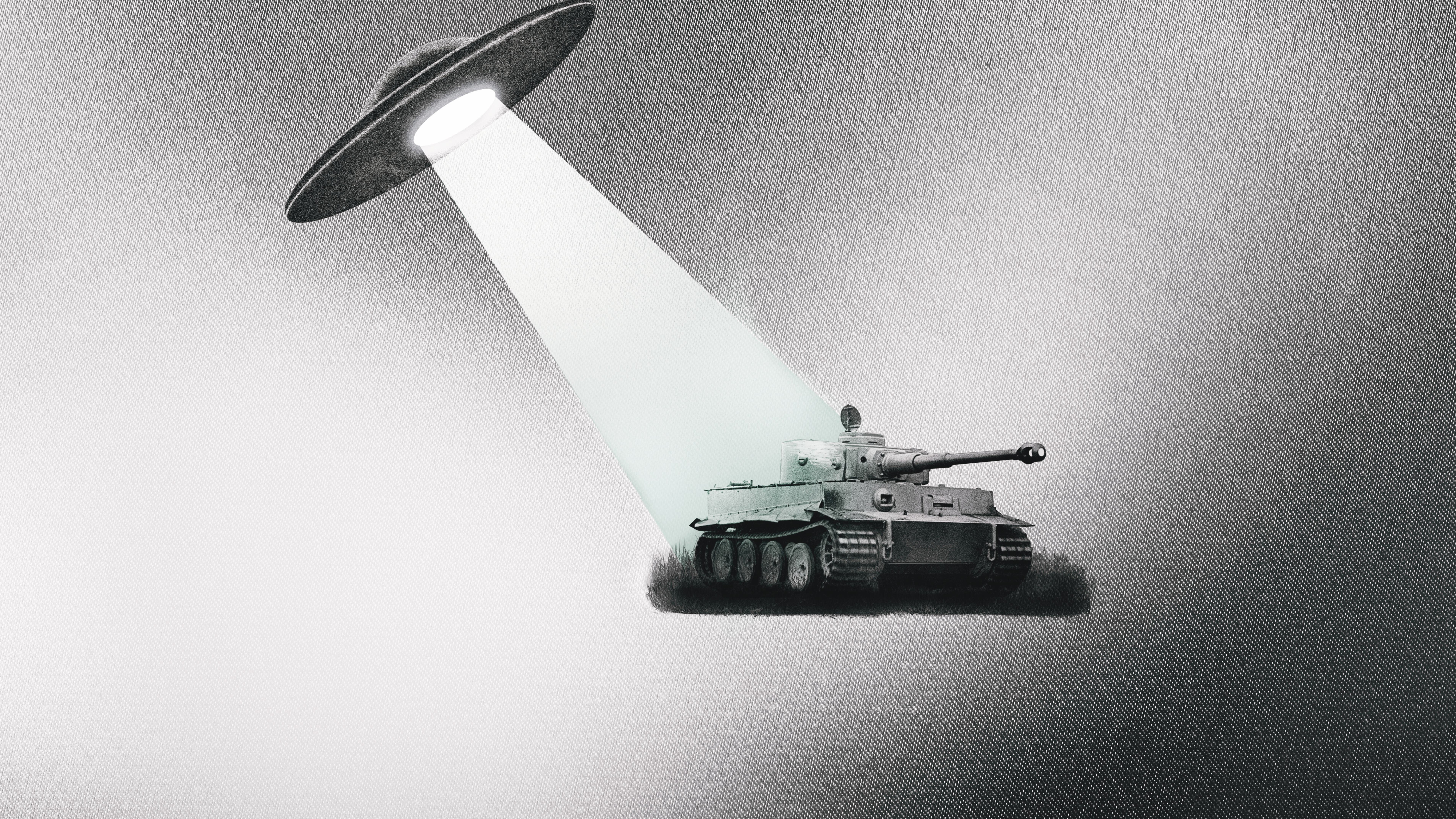 The illustration shows a Reich flying disc and a Tiger tank.