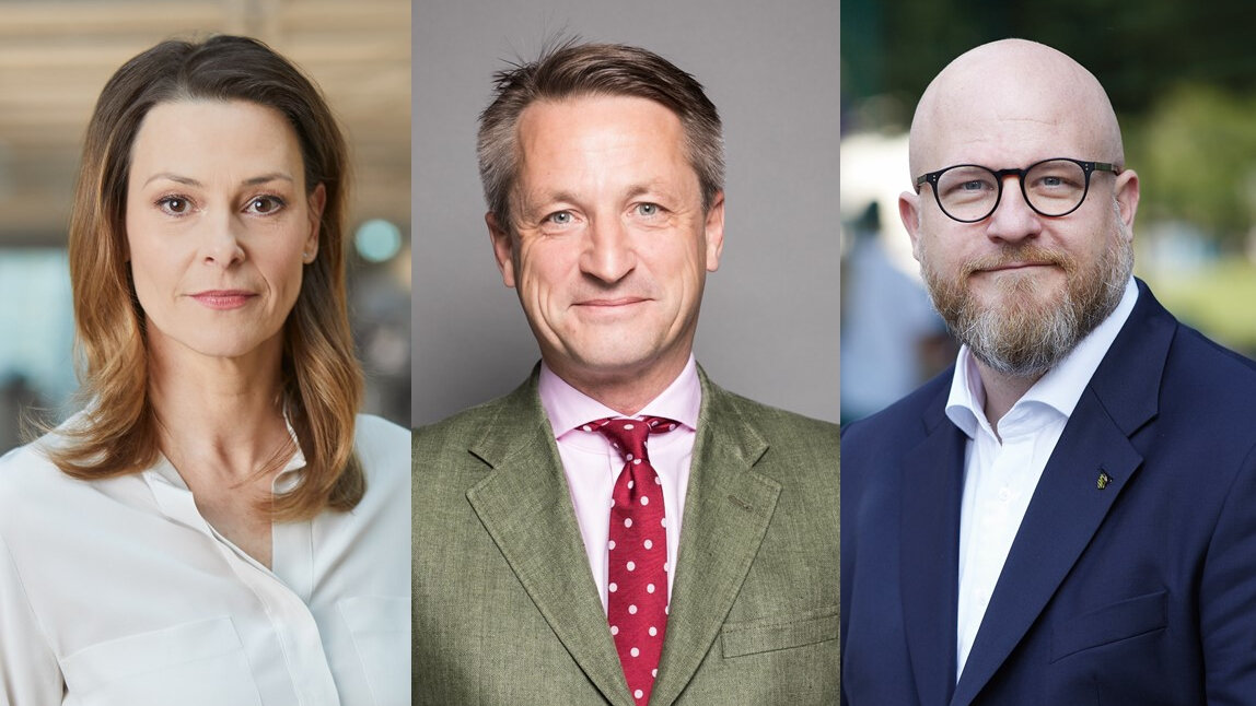 Zu sehen sind Anja Reschke, Nikolaus Blome und Andreas Nowak