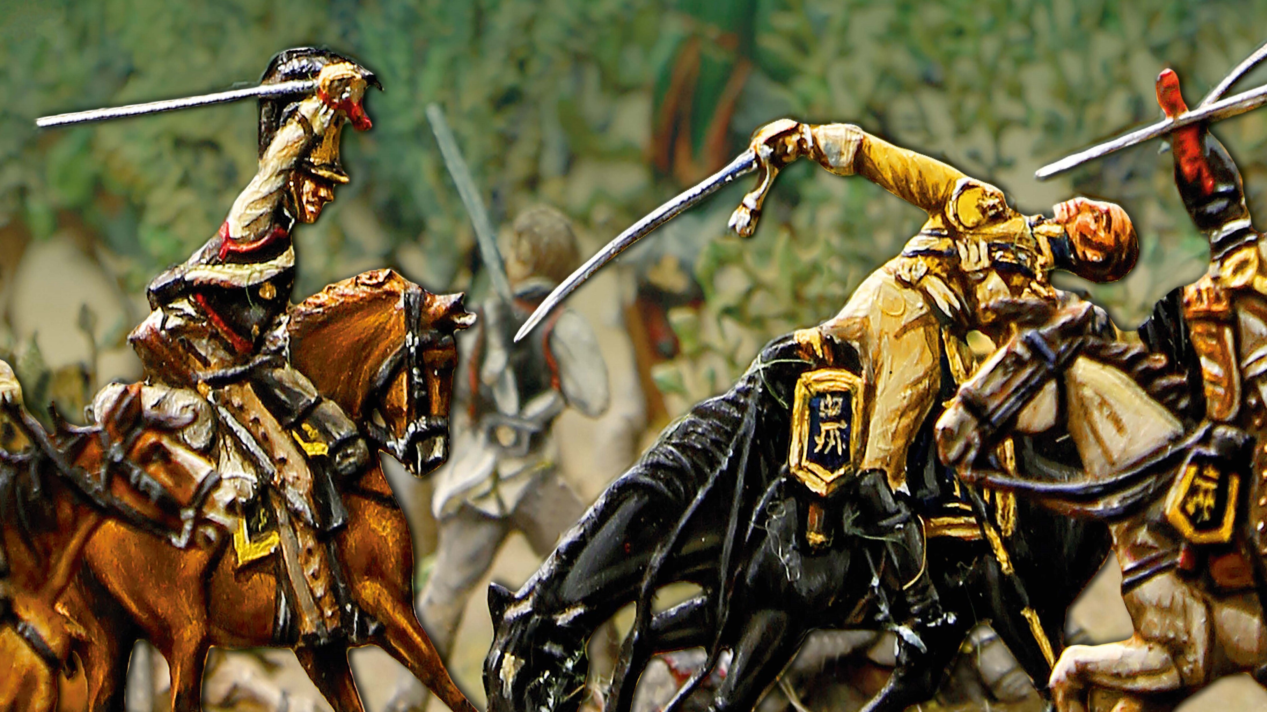 Das Bild zeigt ein Diorama, das im Zuge der Sonderausstellung eine Schlacht illustrierte. 