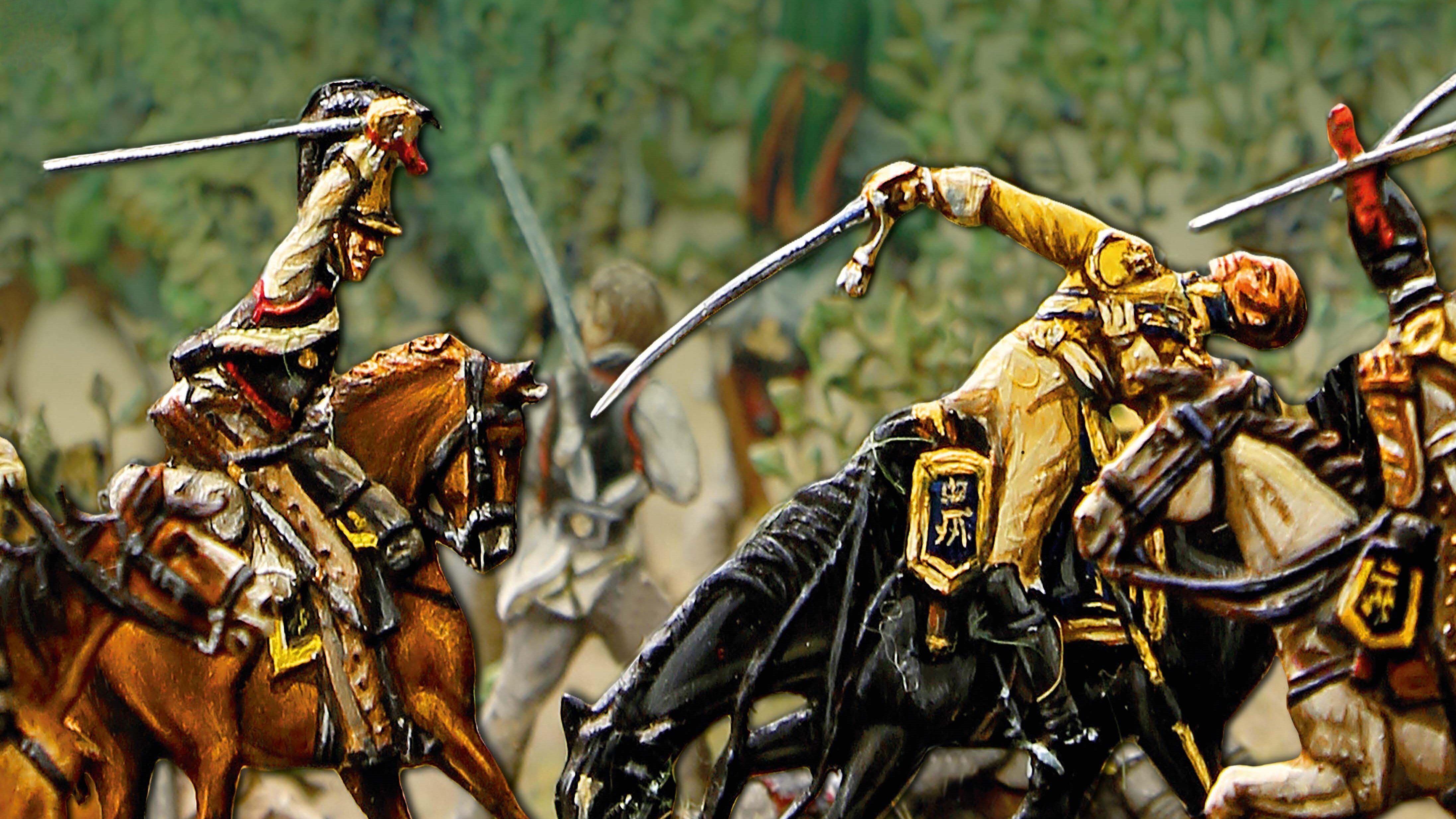 Das Bild zeigt ein Diorama, das im Zuge der Sonderausstellung eine Schlacht illustrierte. 