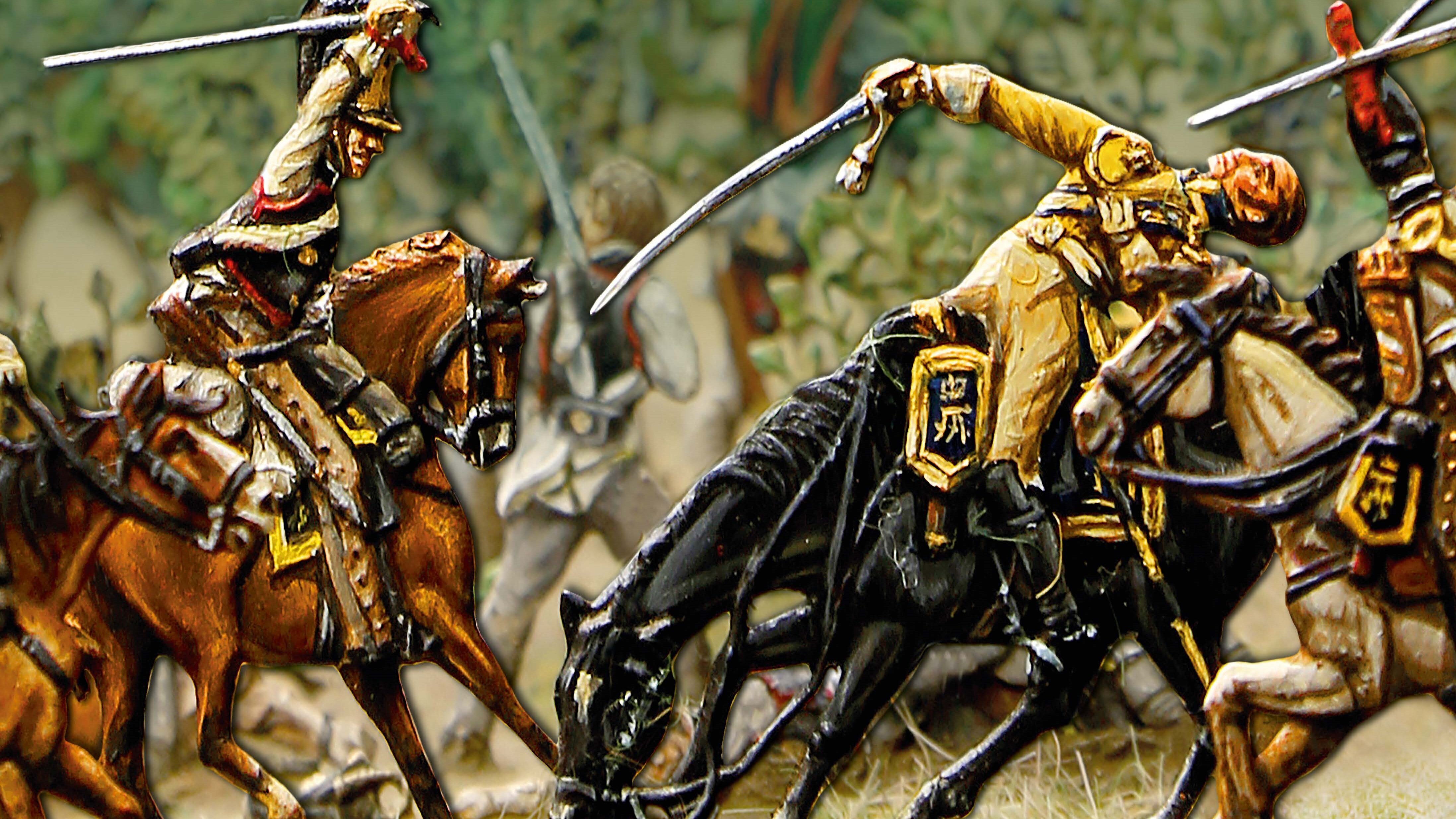 Das Bild zeigt ein Diorama, das im Zuge der Sonderausstellung eine Schlacht illustrierte. 