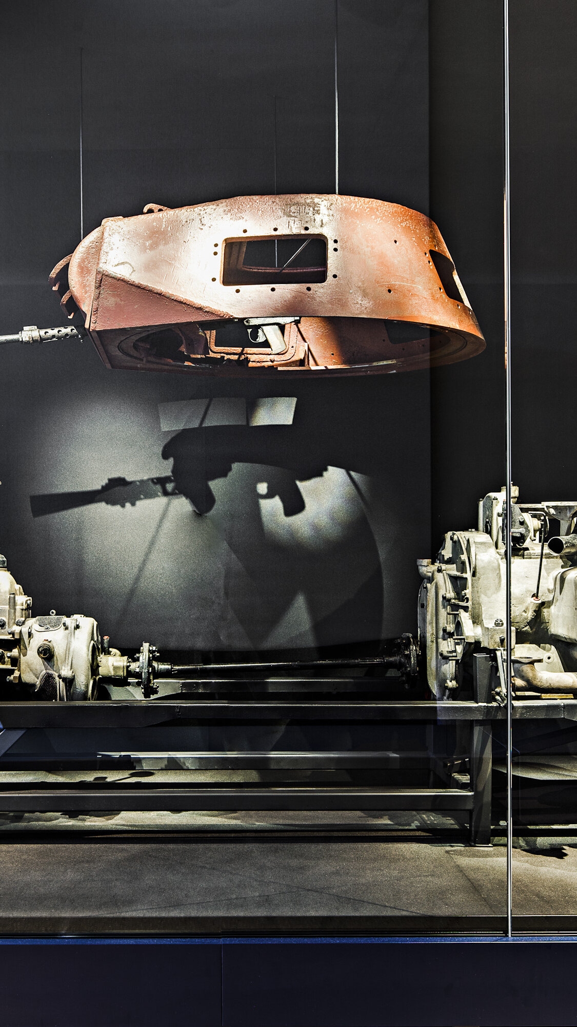 Zu sehen sind Fragmente eines Deutschen Panzer I.