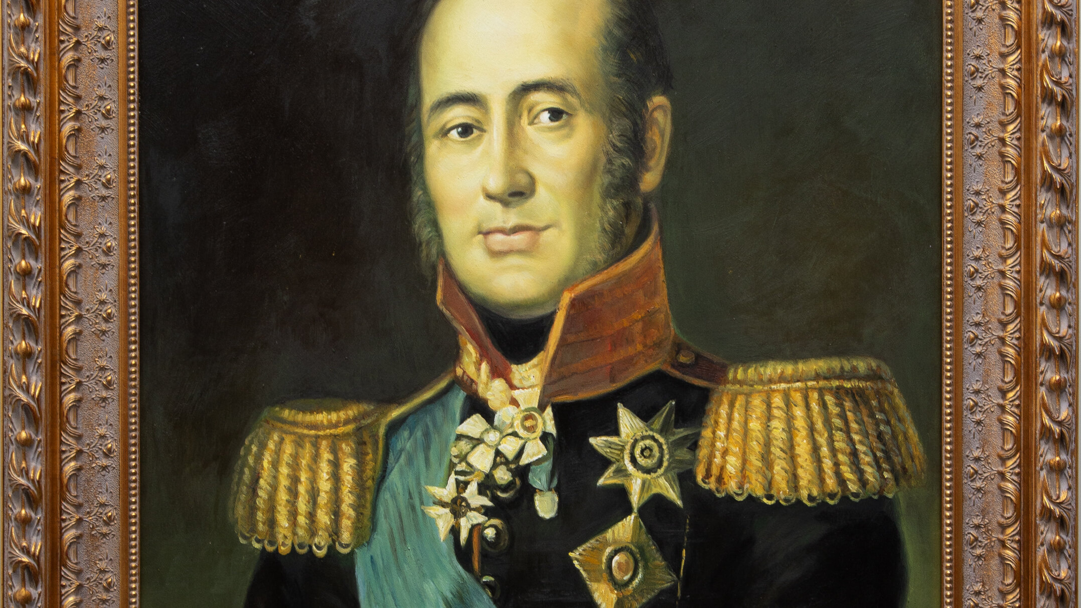 Das Bild zeigt ein Ölgemälde von Michael Andreas Fürst Barclay de Tolly. 