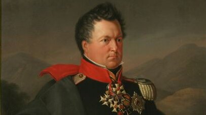Zu sehen ist ein Portrait von Graf Neidhardt von Gneisenau.